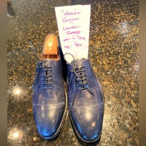 Salvatore Ferragamo Blue Tramezza Oxfords, size 9.  Good condition.  Worn 5xs.